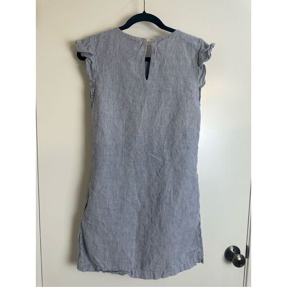 Cynthia Rowley size XS blue/white 100% linen dress - Picture 8 of 8